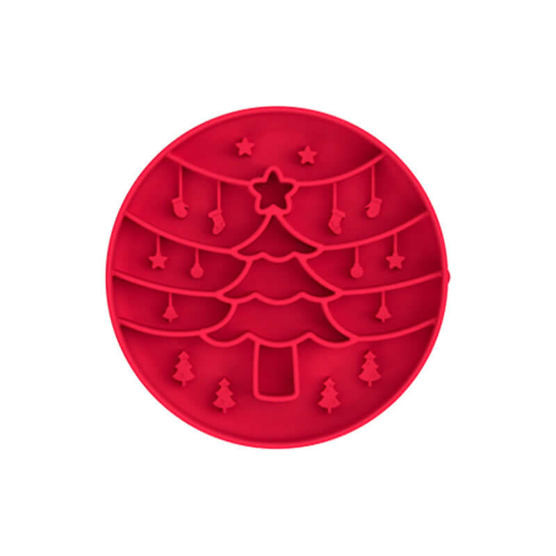 Red Silicone Slow Feeder Bowl for Dogs