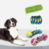 Durable Cotton Rope and Tennis Ball Pet Toy Set
