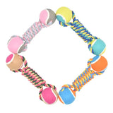 Durable Cotton Rope and Tennis Ball Pet Toy Set