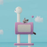 Green Dinosaur-Theme Cat Tree with Tunnel