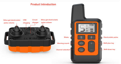 Red Remote Dog Training Collar with Adjustable Shock and Vibration