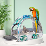 Stylish Leaf Print Clear View Bird Carrier