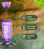 Elegant Hanging Hummingbird Feeder - Red