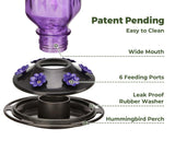 Elegant Hanging Hummingbird Feeder - Blue