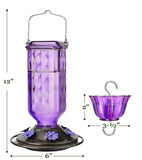 Elegant Hanging Hummingbird Feeder - Green