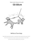 Orange Pet Double-Ended Rope + 1.5M Leash - Easy to walk two dogs, tangle-free design