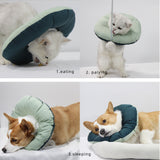Green Adjustable Soft Elizabethan Collar for Pets - Comfortable Recovery Aid - S
